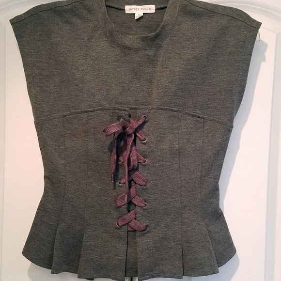 Honey Punch Peplum Top - Picture 1 of 3